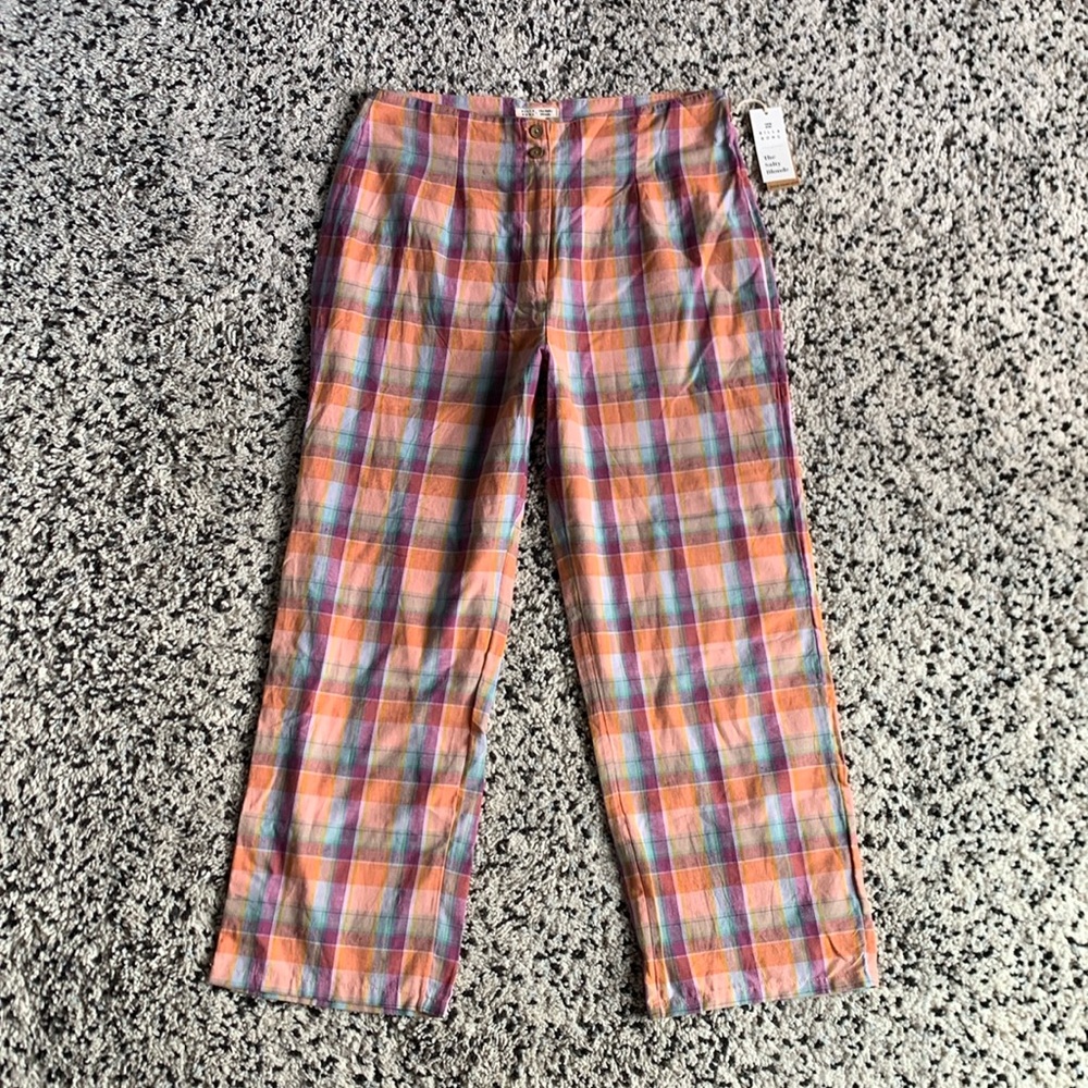 Billabong x The Salty Blonde Women's Plaid Breakpoint Paints Linen Blend Size 30